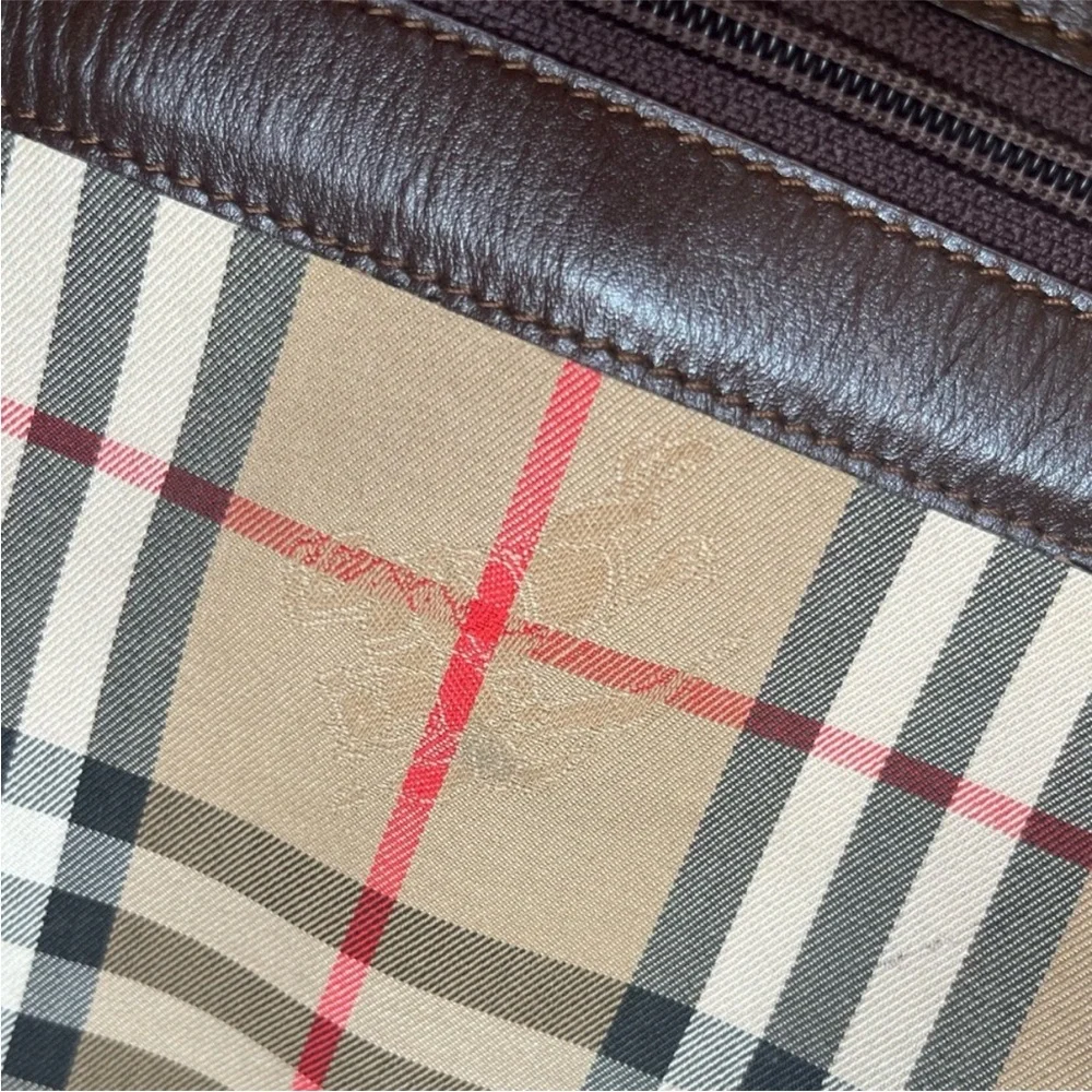 Burberry Burberrys Classic Nova Check Boston Bag Purse Satchel EUC - Picture 5 of 8